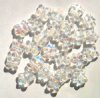 25 12x14mm Crystal Iris Lustre Two Hole Flowers
